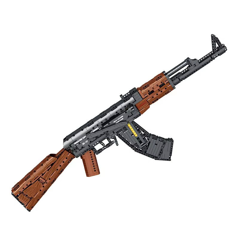 Reobrix Militär-AK47-Baustein-Gewehr, mit Schussfunktion, Lernspielzeug - Bild 3