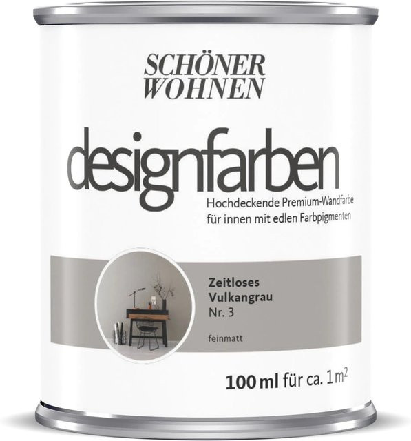 Schöner Wohnen Designfarben Holzlasur Vulkangrau 100 ml - Bild 1
