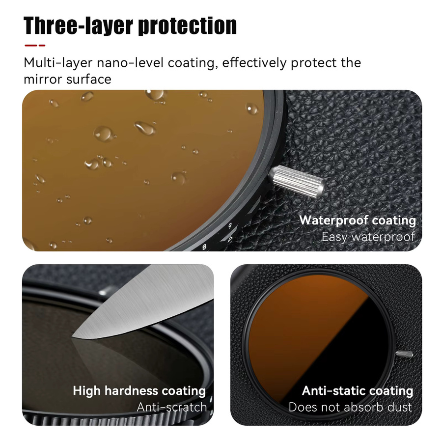7Artisans True Color VND Variabler Neutraldichtefilter mit 2-5 / 6-9 Stufen, Schwarz - Bild 5