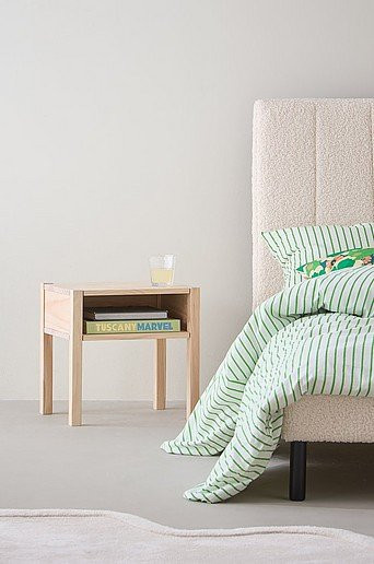 Jotex EVO Nachttisch aus Kiefernholz in Beige und Multicolour, B/T/H: 45 x 35 x 10 cm - Bild 1