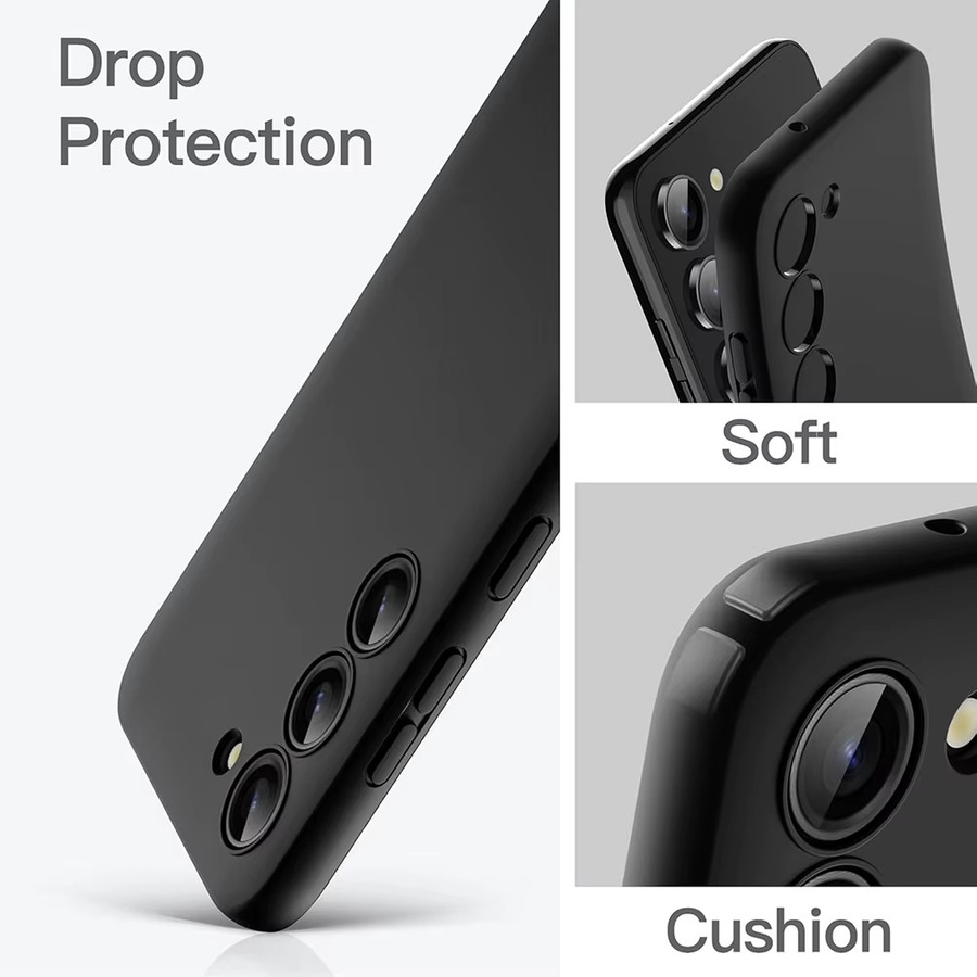 Stoßfeste Silikon-TPU-Handyhülle für Samsung Galaxy A-Serie in Schwarz - Bild 2