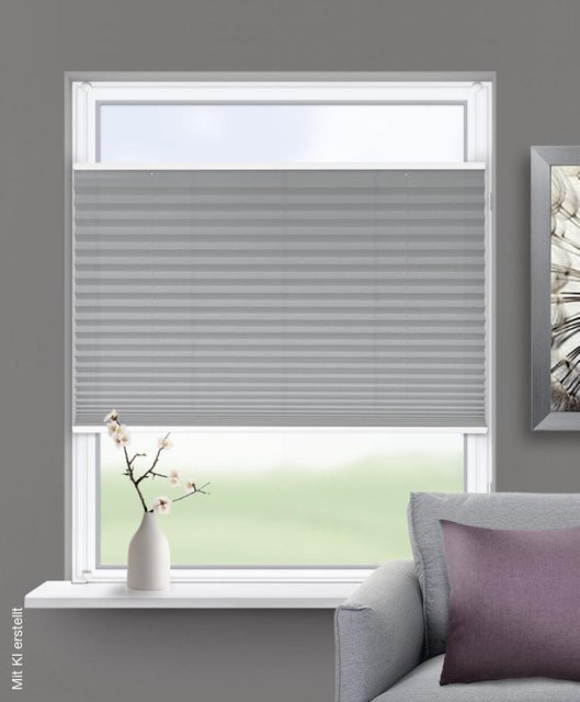 ACUS design collection Thermo Spann-Plissee in Anthrazit mit Verdunklungsqualität, Breite: 40 cm, Höhe: 130 cm - Bild 1