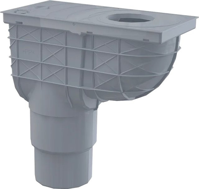 Alcadrain Universal-Regensinkkasten Grau, B/T/H: 30,0 x 15,5 x 3,0 cm, Abgang senkrecht 125/110 mm - Bild 1