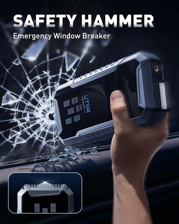 UTRAI 4000A Auto-Starthilfe mit 160PSI Luftkompressor und 16000mAh Powerbank in Schwarz - Bild 6