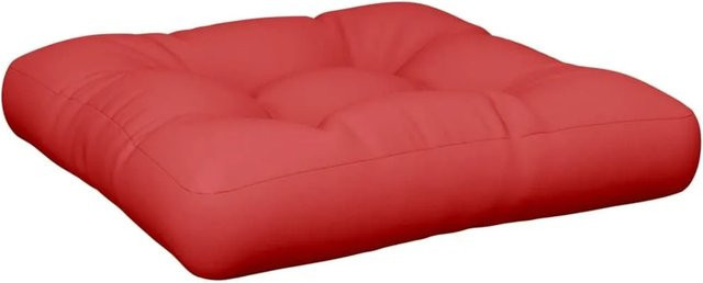 vidaXL Palettenkissen Rot aus Polyester, B/T/H: 58 x 58 x 10 cm, UV-beständig und wasserabweisend - Bild 1