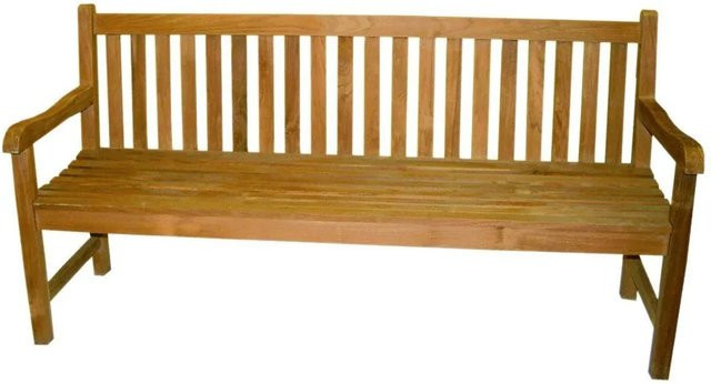 LEX Premium Teak Gartenbank mit Armlehnen in Braun, Breite: 150 cm - Bild 1