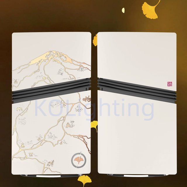 JazPlate Ghost Cover Plates Ersatz-Shell-Panels in Weiß für PlayStation 5 Pro Digital Edition kompatibel mit Yotei Zubehör - Bild 1