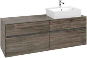 V&B Waschtischunterschrank Collaro in Stone Oak mit Waschbeckenanschluss rechts, B/T/H: 160 x 54,8 x 50 cm - Bild 1