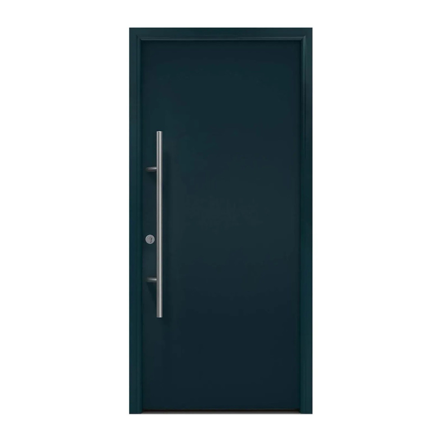 EcoStar Haustür Isopro Secur IPS 010 Anthrazitgrau B: 110 cm, H: 210 cm, DIN Links - Bild 2