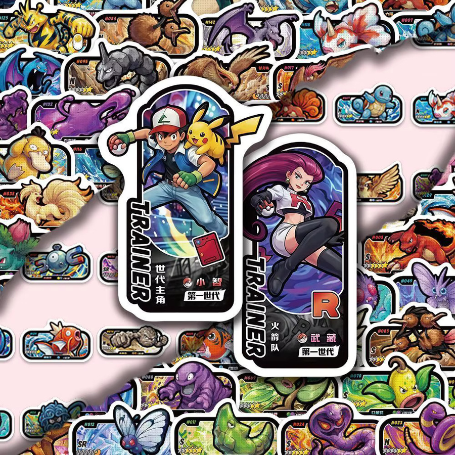 TAKARA TOMY Pokemon Anime Cartoon-Aufkleber, 80 Stück - Bild 1