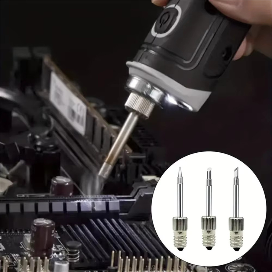 Ersatz-Lötkolbenspitze mit E10-Interface für USB-Lötkolben in Silber - Bild 3