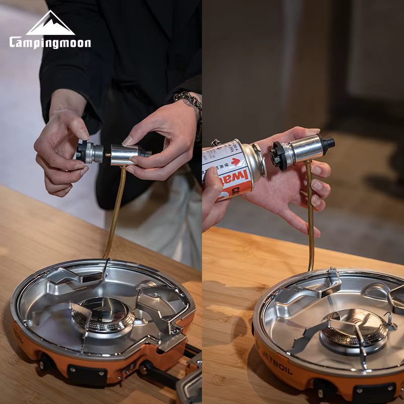 CAMPINGMOON Z19 Propan-zu-Zylinder-Adapter für Campingzubehör mit US-Propananschluss in Silber - Bild 2