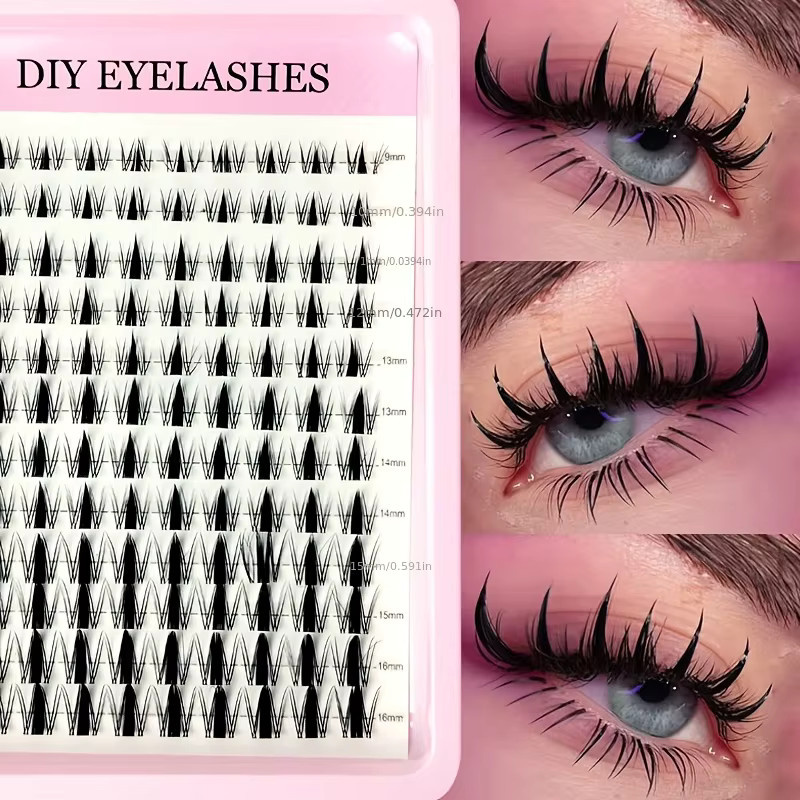 LIMEIKAI Manga-Wimpern, Black, 120 Stück, C-Curl, Natürlich - Bild 3