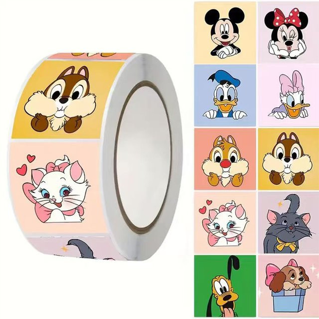 Disney Mickey Mouse Siegelaufkleber, 500 Stück/Rolle - Bild 1