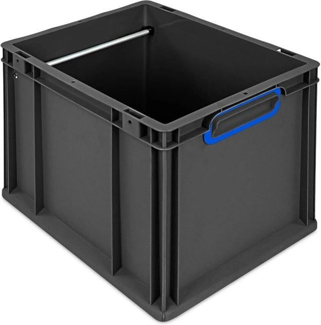 PROREGAL Hängeregisterbox Nextgen Eurobehälter Transportbox mit Griffen, Blau-Schwarz, H x B x T: 32 x 30 x 40 cm - Bild 1