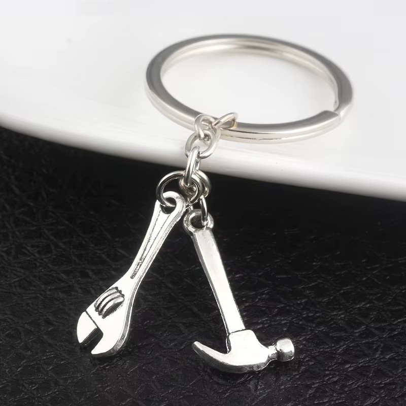 Schlüsselanhänger Mikroskop Metall, Silber - Bild 2