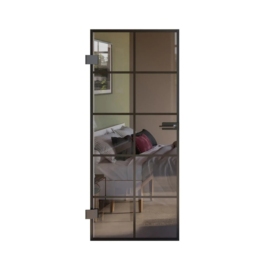 Skyscope Portal Drehtür-Set Slimwork Typ 8 in Schwarz und Transparent aus Aluminium und Glas, B/H: 95,9 x 209,7 cm - Bild 2