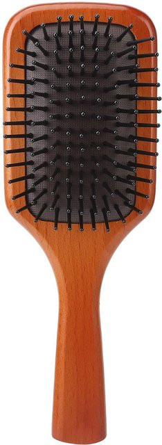 Koogeelife Selbstreinigende Haarbürste mit 3D Kissen, Schwarz, Lockiges Haar - Bild 1