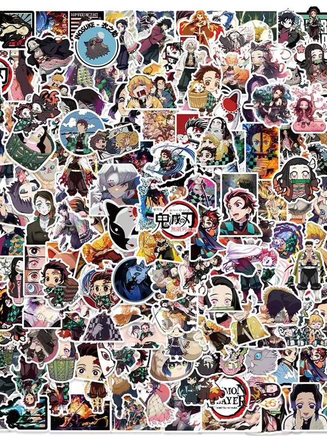 Bandai Demon Slayer Aufkleber, Anime Cartoon Tanjiro Kamado Nezuko Kamado, Sticker für Handy Auto, Manga-Aufkleber Deko - Bild 4