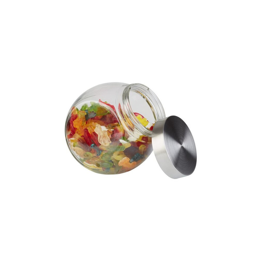 APS Vorratsglas mit Schraubdeckel rechteckig silber/transparent 1 l, B: 12,5 cm, T: 19 cm, H: 18 cm - Bild 1