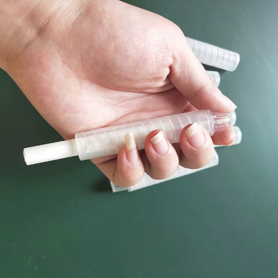 5er-Set transparente Kreidestift-Halter aus Kunststoff, verstellbare und waschbare Kreideschutz-Clips für Schule, Büro und Zuhause - Bild 1
