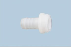 Hünersdorff Schlauchanschluss mit Außengewinde R 1/2 Zoll und 10 mm Durchmesser aus Kunststoff in Weiß/Beige/Transparent - Bild 1
