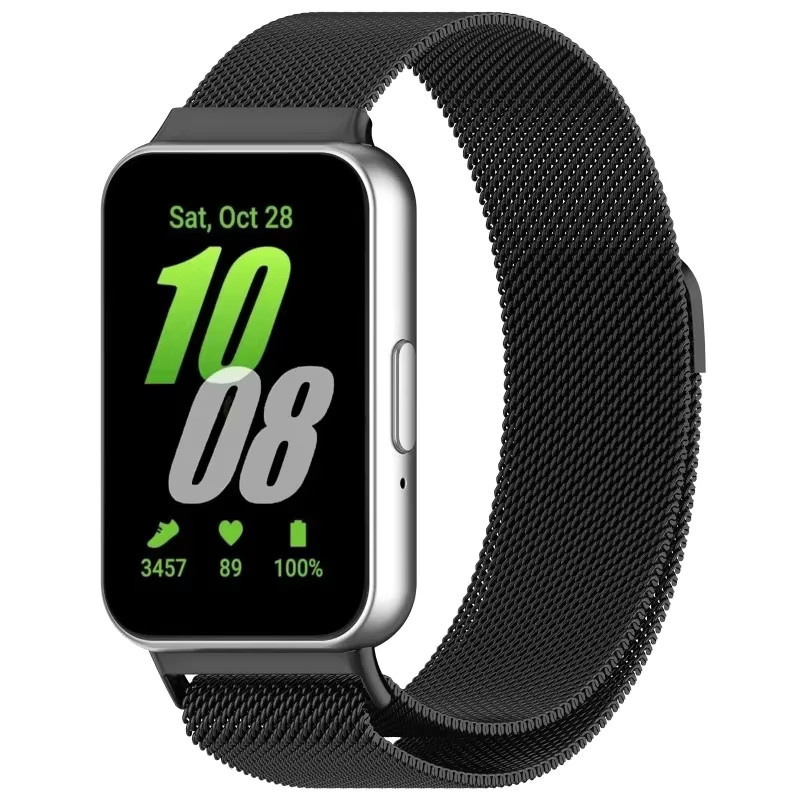 Samsung Milanaise-Magnetarmband, Schwarz, Unisex, Samsung Galaxy Fit 3 - Bild 2