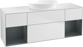 V&B Waschtischunterschrank Finion mit Wandbeleuchtung, Farbe Weiß lackiert, Breite: 160 cm, Tiefe: 50,1 cm, Höhe: 50,1 cm - Bild 1