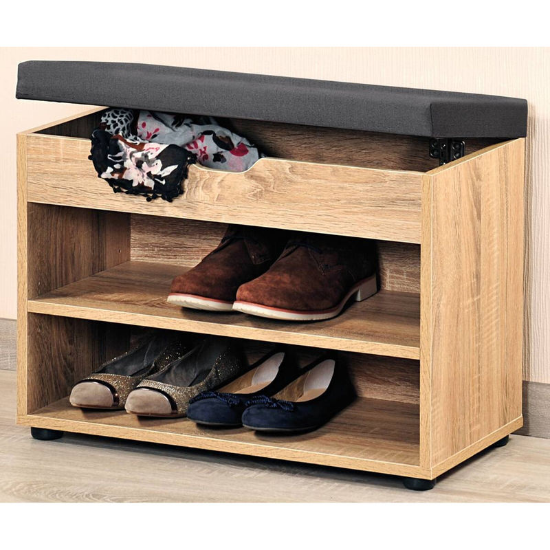 Kesper Schuhschrank mit Sitzkissen in Eiche, B/H/T: 30 x 45 x 60 cm - Bild 3