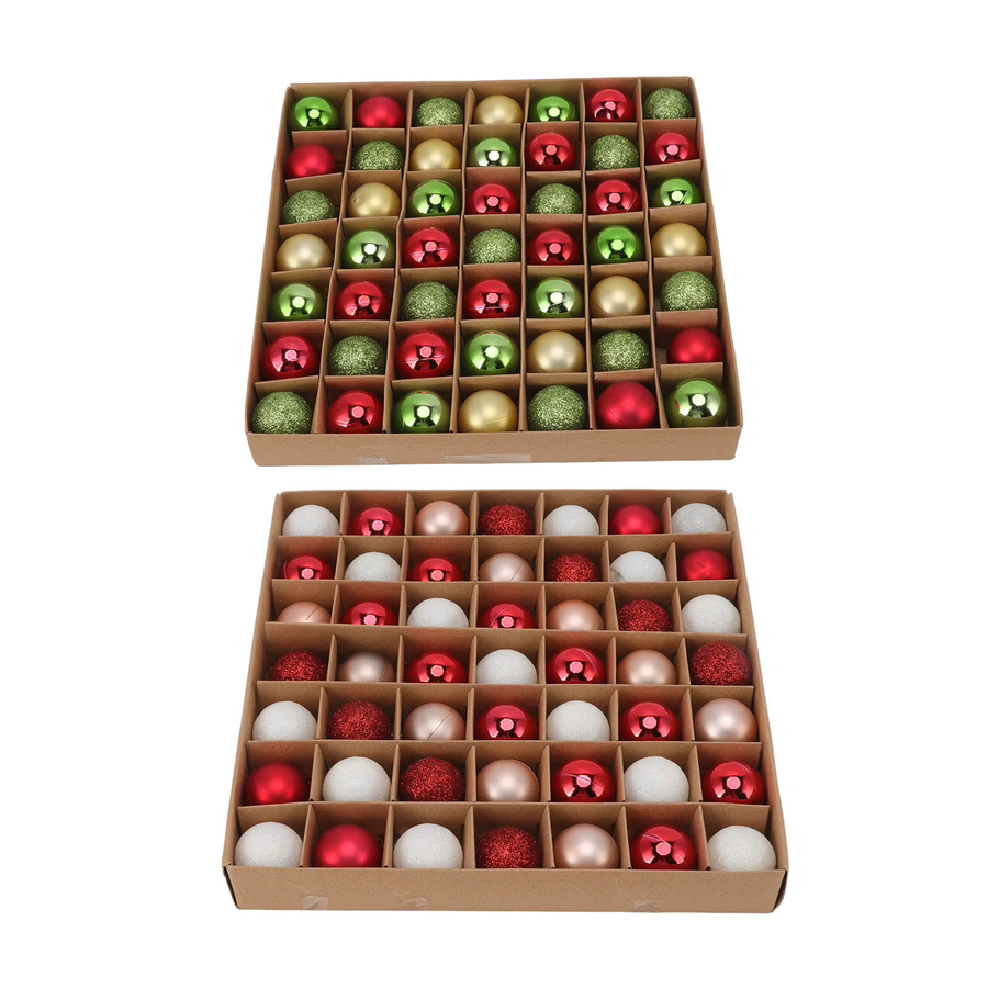 YOUTHINK 49er Set Mini Weihnachtsbaum Kugeln, bunte glänzende Weihnachtsornamente in Multicolor für Weihnachtsbaum und Feierlichkeiten - Bild 1
