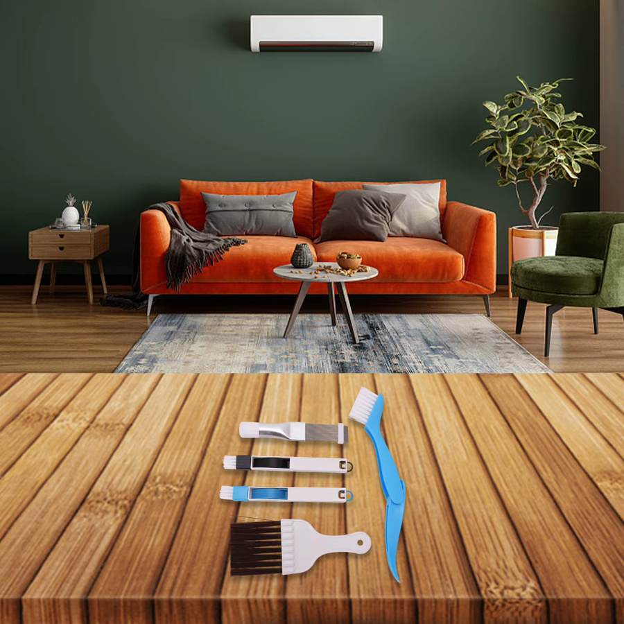 VIBRATITE 5-teiliges Lattenkamm-Fugenbürsten-Set zur Reinigung von Klimaanlagen und Kühlschränken in Mehrfarbig - Bild 3