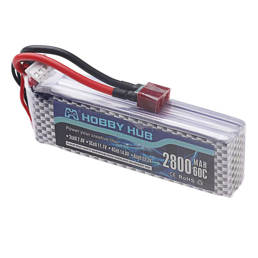 GAOLAG Li-Ion Pack 2er-Set 11,1 V 2800mAh 3S 60C Multicolour mit T/JST/XT30/XT60 Stecker für RC Hubschrauber, Flugzeuge, Quadcopter und Autos - Bild 2