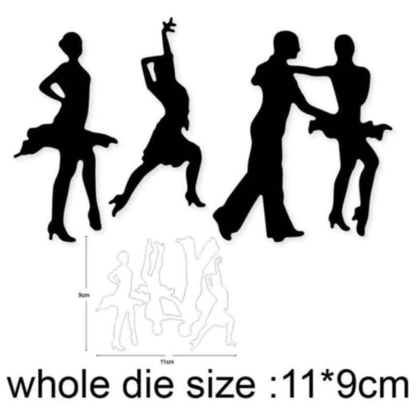 Metall-Schneideform Ballett Mädchen für Scrapbooking und Papierhandwerk in Schwarz - Bild 4