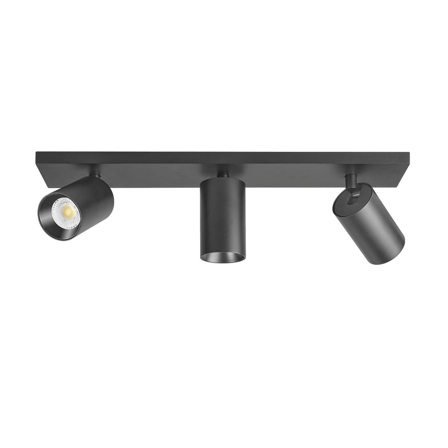 Luxvenum Deckenleuchte SIGNATURE, 3-flammig, LED, Schwarz Matt, dimmbar (Dali, KNX, Loxone), Aluminium - Bild 1
