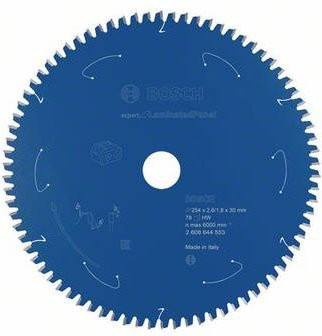 Bosch Expert Kreissägeblatt für beschichtete Platten, Durchmesser: 254 mm, Bohrung: 30 mm, 78 Zähne, Carbide Tipped, Blau - Bild 1