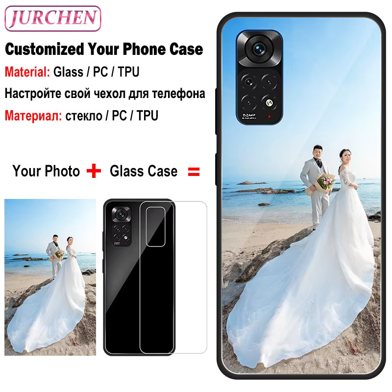 Individuelle Silikon-Glas-Hülle für Xiaomi Modelle in Schwarz - Bild 2