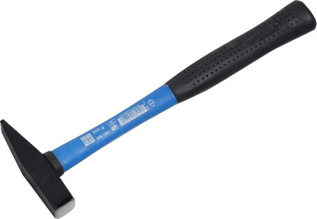 LUX-TOOLS Schlosserhammer mit Stahlkopf und Fiberglasstiel, 200 g - Bild 1