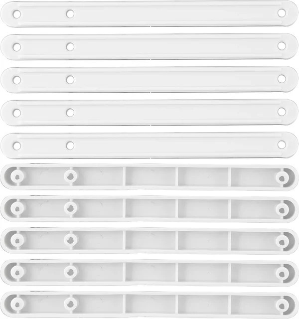 10 Stück Kunststoff Schubladenschienen als Ersatz für Schubladenführungen in Weiß, Schwarz oder Braun, Längen: 180 mm, 235 mm oder 298 mm - Bild 1