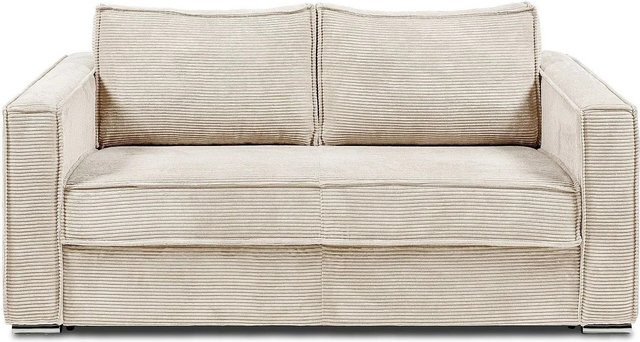 Vente-unique Schlafsofa Loreto in Beige mit Polsterung und Schaumstofffüllung - Bild 1