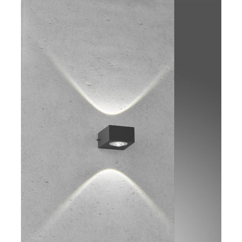 Fischer & Honsel Helsinki LED-Außenwandleuchte Schwarz mit Up-Down-Lichtfunktion aus Metall und Acrylglas - Bild 3