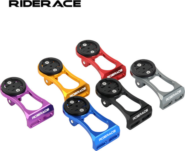 RIDERACE Fahrradcomputerhalterung für Garmin Edge, Bryton und CatEye in Schwarz - Bild 1