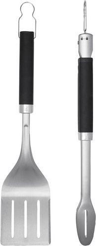 Weber Precision Grillbesteck-Set aus Edelstahl, 2-teilig, schwarz/silberfarben - Bild 2