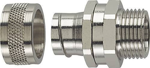 HellermannTyton Schlauchverschraubung aus Metall gerade in Silber, Modell 166-31118 PCS50-SM-PG42-NPB-ML - Bild 1