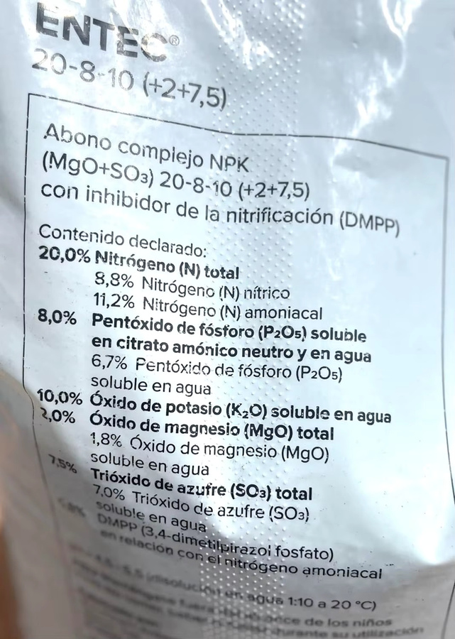 Eurochem entec 20-8-10 Granulierter Spezialdünger für Oliven und Zitrusfrüchte mit Magnesium und Schwefel, 25 kg - Bild 2