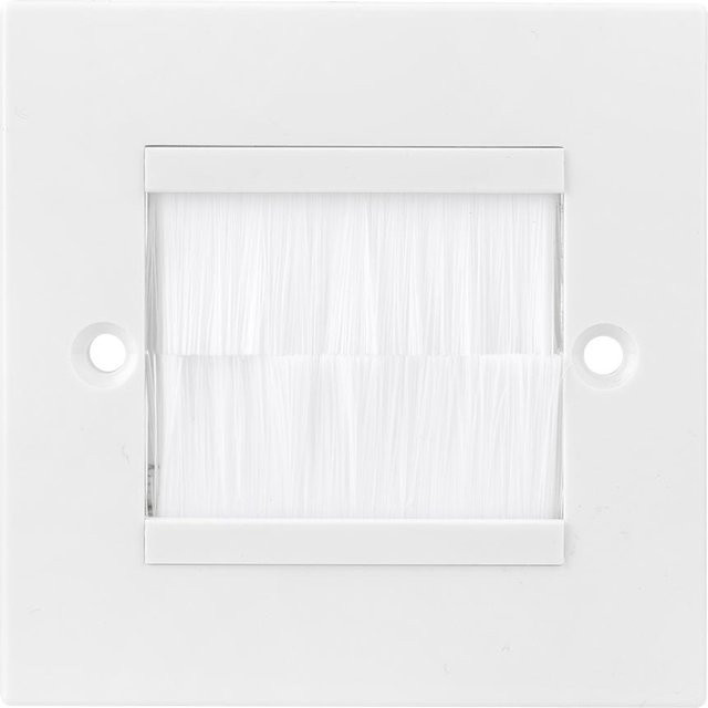 KaiSai Staubschutzbürste für Kabel und Wandplatten in Weiß - Bild 1