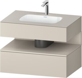 Duravit Einbauwaschtisch-Möbel-Set Qatego in Beige, B/T/H: 80 x 55 x 60 cm - Bild 1
