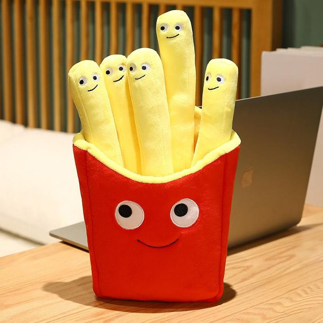 Binchi Fitness Lachende Pommes Frites Plüschtier, Plüsch / Textil, ab 14 Jahre - Bild 1