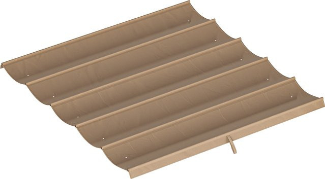Outsunny Ersatzdach für Pergola mit Wellenstruktur und Regenabflusslöchern, wasserdicht, Braun, B/T: 250 x 255 cm - Bild 1