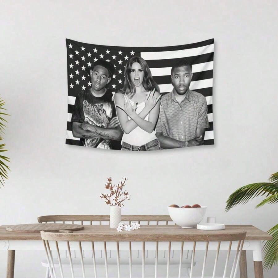 Retro Musik Wandteppich mit Lana Del Rey, Frank Ocean und Tyler The Creator von JMG Household Supplies, B/H: 60 x 40 cm - Bild 5