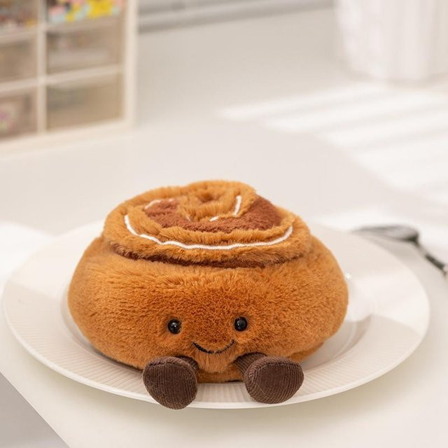 Binchi Fitness Baguette Zimtschnecke Plüschpuppe, Plüsch / Textil, Braun - Bild 1